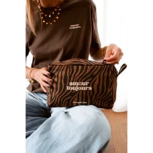TROUSSE DE TOILETTE ZEBRE FONCE