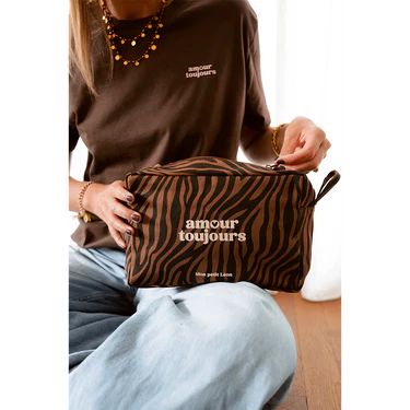 TROUSSE DE TOILETTE ZEBRE FONCE
