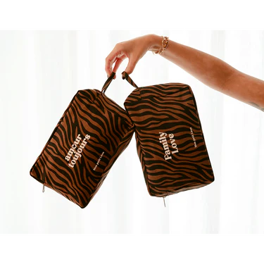 TROUSSE DE TOILETTE ZEBRE FONCE – Image 3