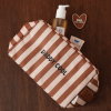 TROUSSE DE TOILETTE BEIGE RAYURE MARRON DADDY COOL