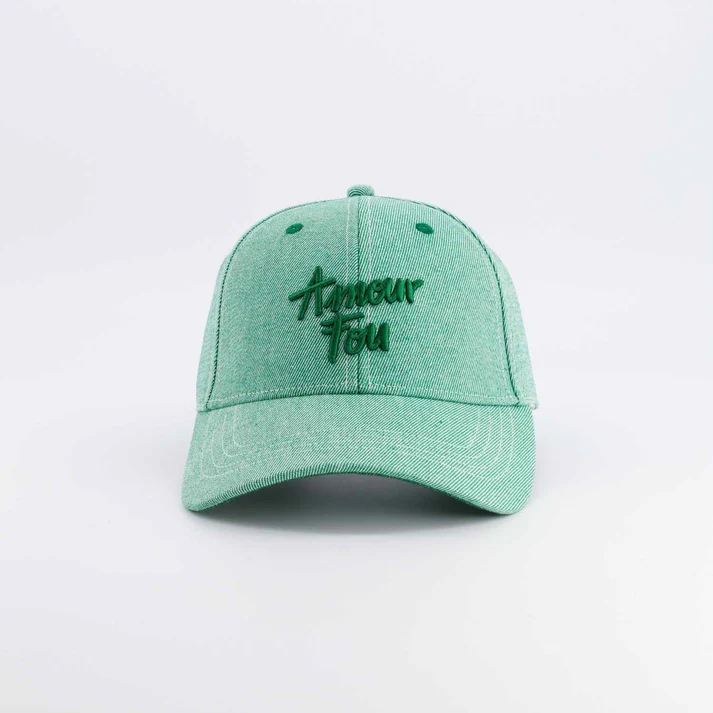 CASQUETTE DEMIN VERT AMOUR FOU – Image 2