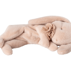 PELUCHE LAPIN COUCHÉ POUDRE