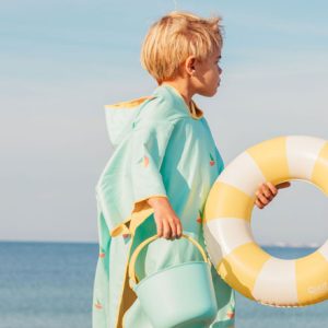 PONCHO DE PLAGE BLEU BANANE