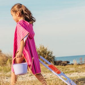 PONCHO DE PLAGE BORDEAUX