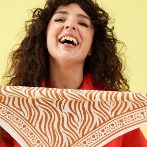 FOULARD ZEBRE CAMEL