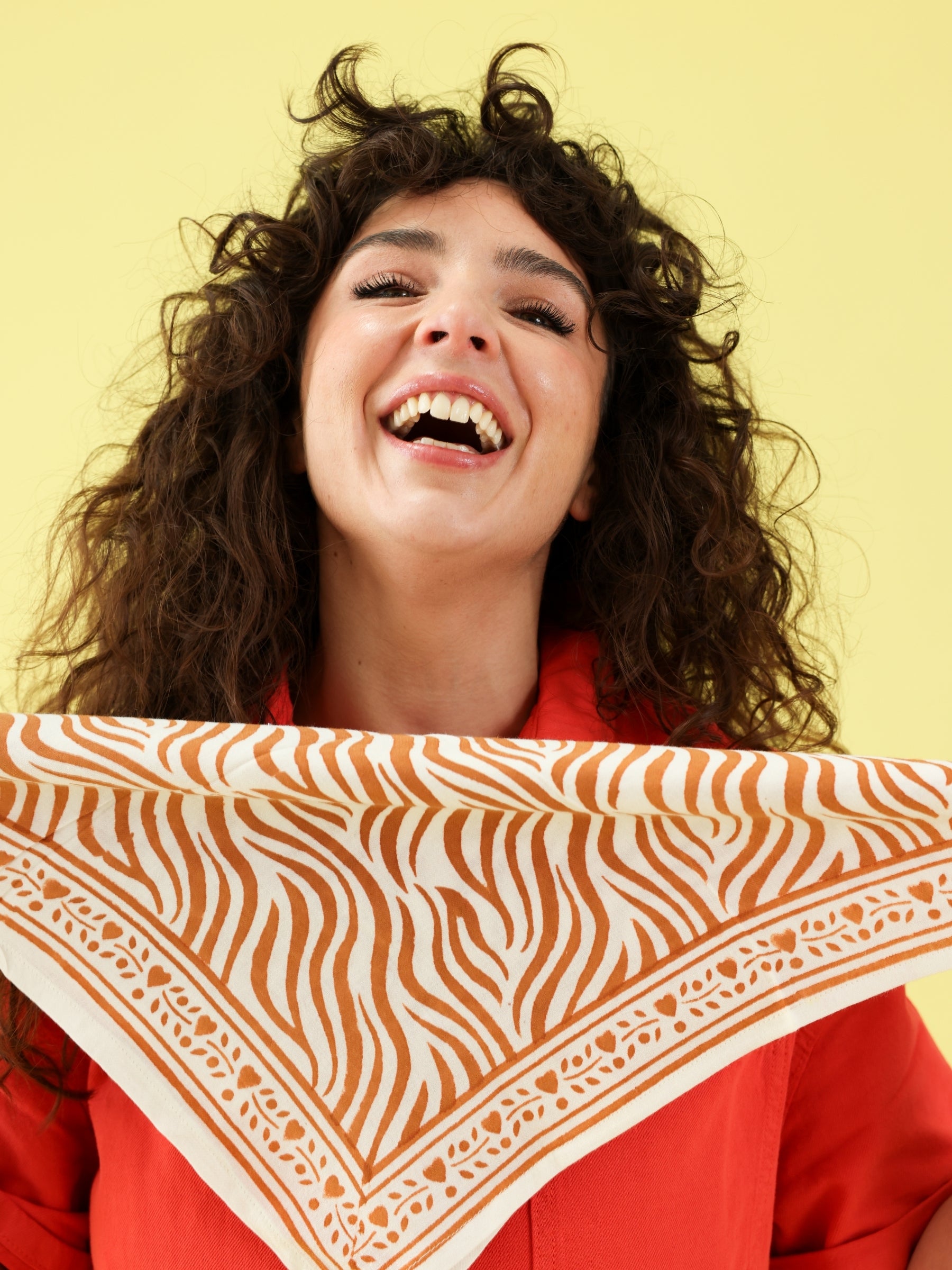 FOULARD ZEBRE CAMEL