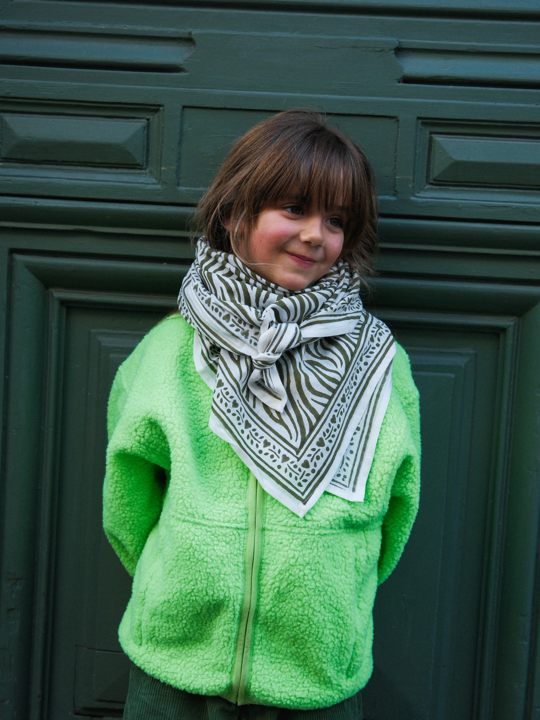 FOULARD ZEBRE KAKI – Image 2
