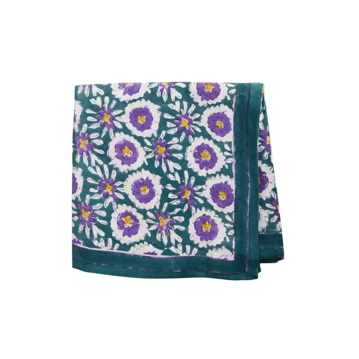 Foulard Indien - Margotte Vert Sapin – Image 2