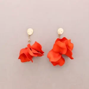 BOUCLES OREILLES PENDANTES ORANGE