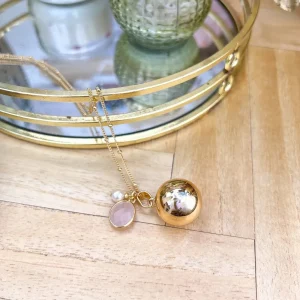 BOLA DE GROSSESSE PERLE ET QUARTZ