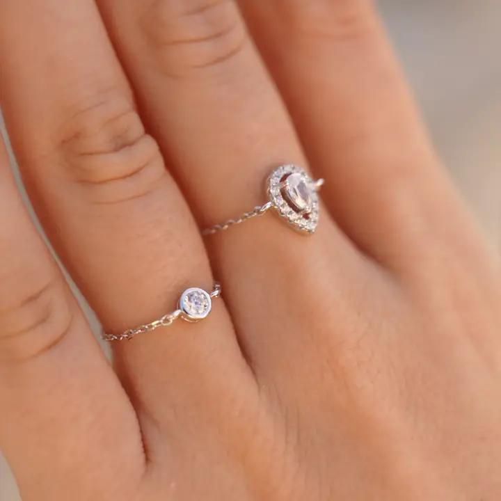 Bague femme argent 925 brillant zirconium – Image 2