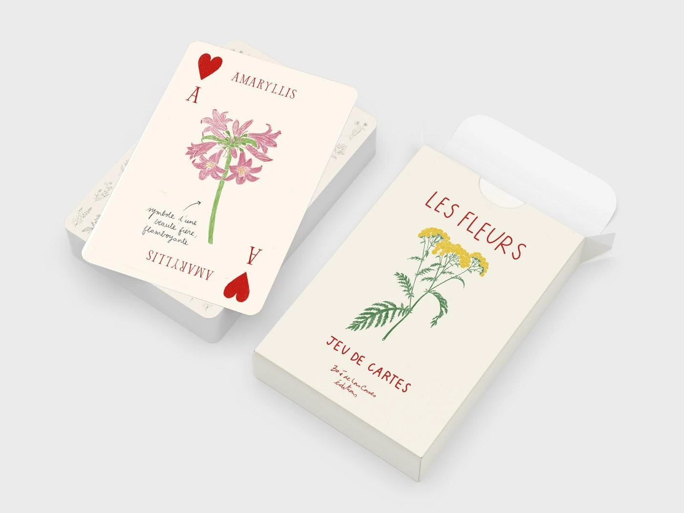 jeu 52 cartes fleurs – Zoé de Las Cases