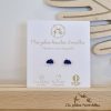 BOUCLES D OREILLES PAILLETTES NUAGES BLEU
