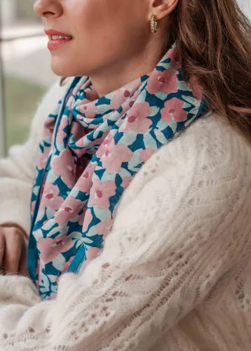 FOULARD POSY OPALE – Image 3