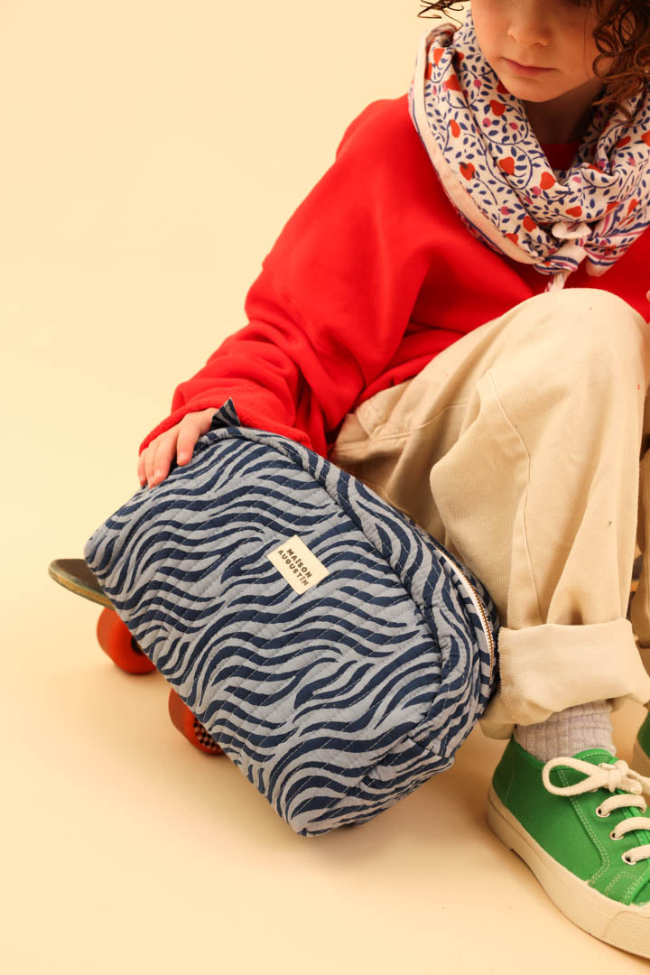 TROUSSE DE TOILETTE ZEBRE INDIGO