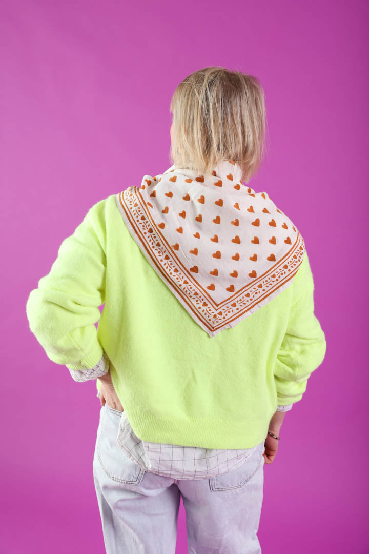 FOULARD LOVE CANNELLE