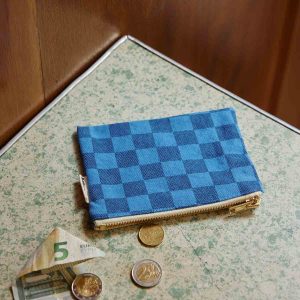 Alternative view of PORTE MONNAIE DAMIER GREEK BLUE/ BLUE NAVY