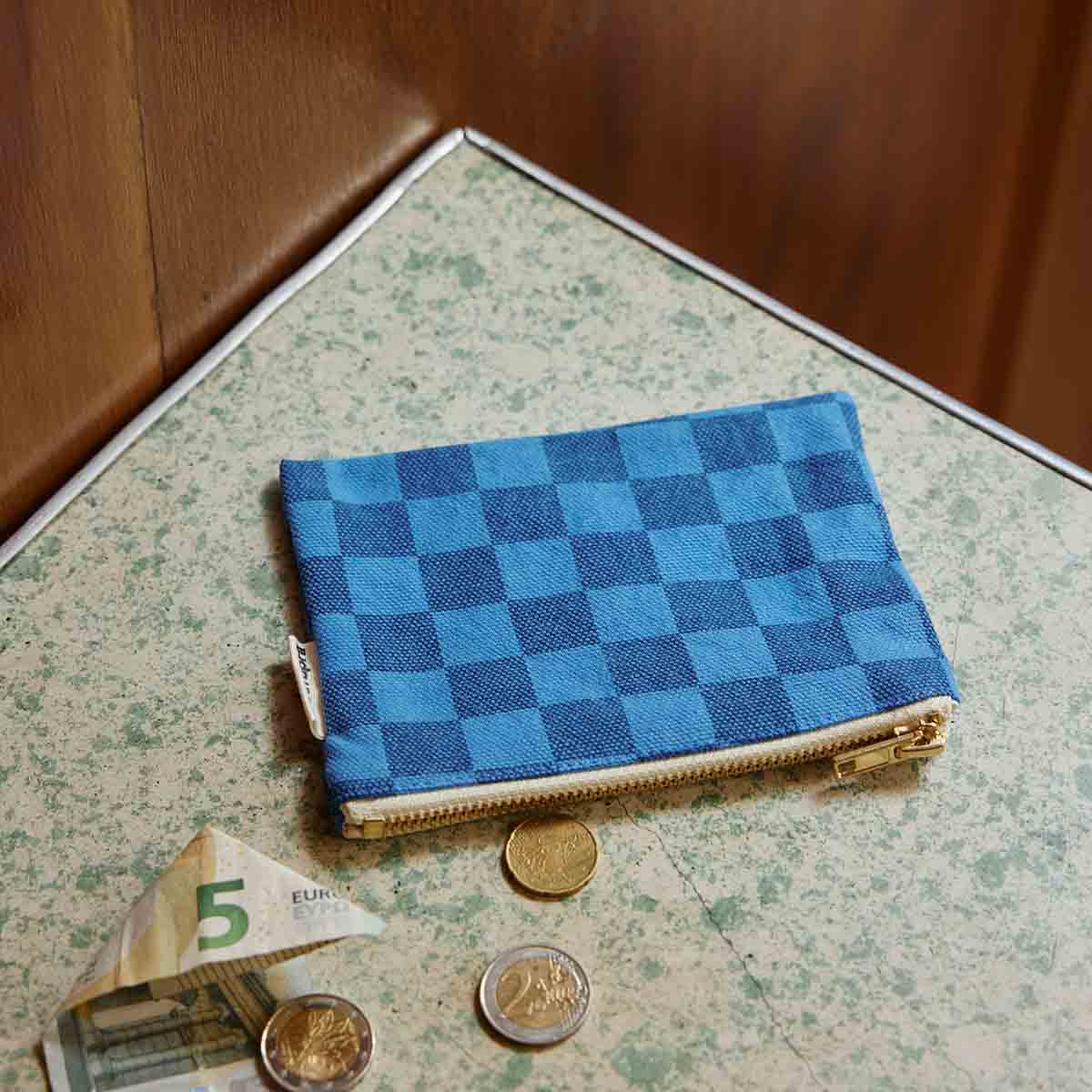 PORTE MONNAIE DAMIER GREEK BLUE/ BLUE NAVY – Image 2
