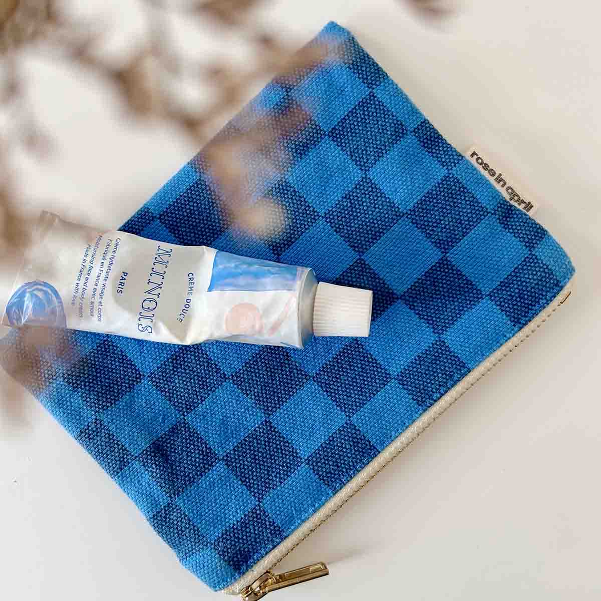 PORTE MONNAIE DAMIER GREEK BLUE/ BLUE NAVY – Image 3