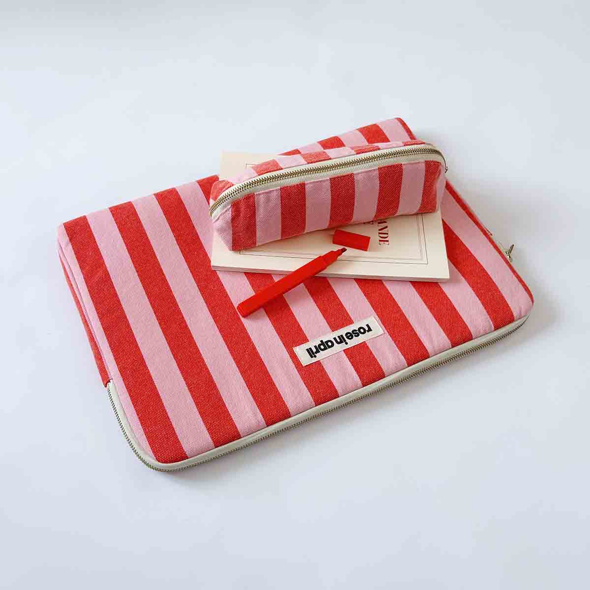 POCHETTE ORDINATEUR VICHY ROSE – Image 2