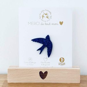 PIN'S HIRONDELLE MERCI DE TOUT MON COEUR