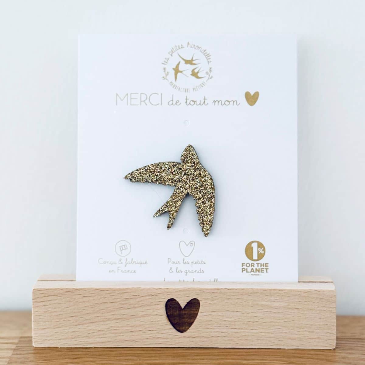 PIN'S HIRONDELLE MERCI DE TOUT MON COEUR – Image 2