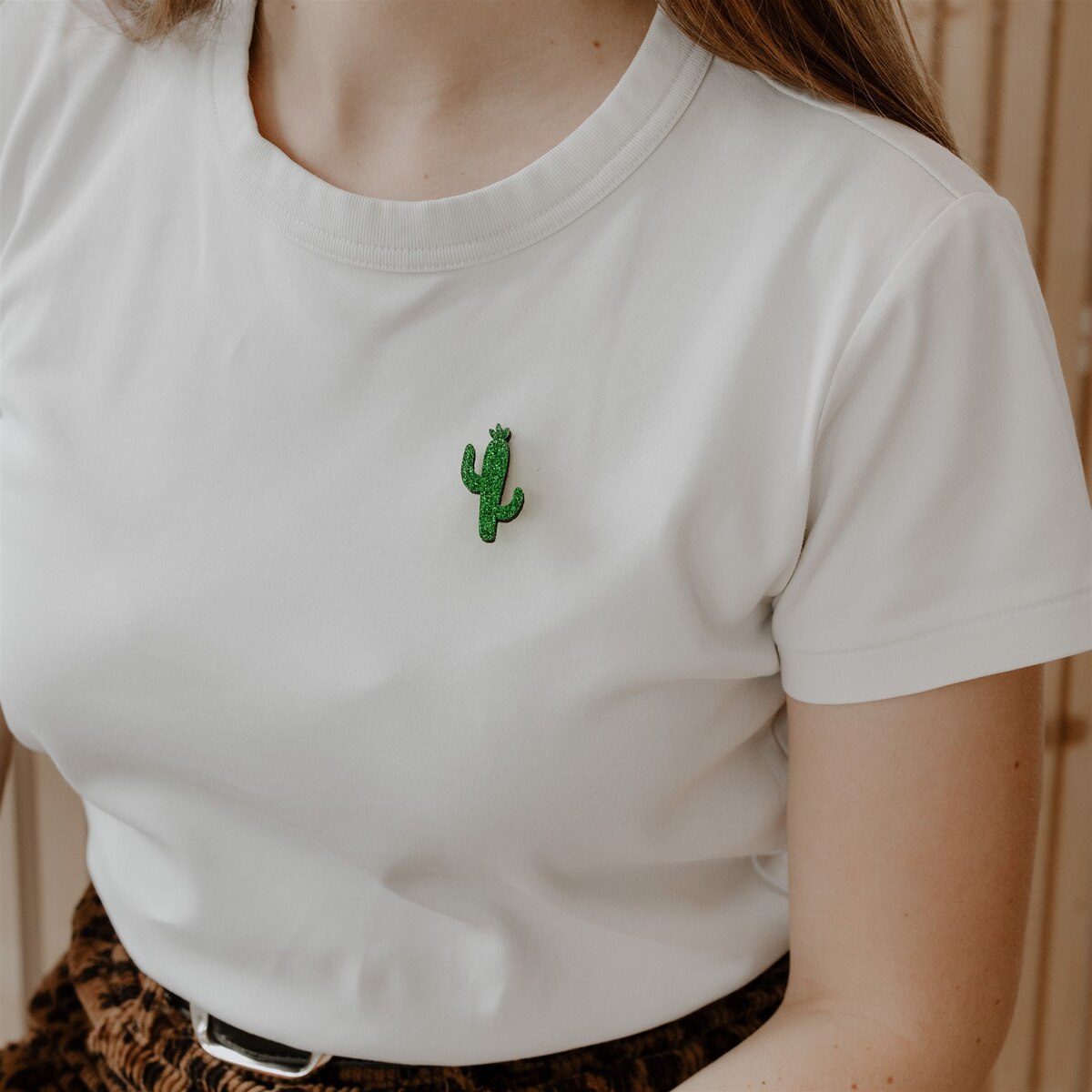 PIN'S FEUTRINE PAILLETEE CACTUS - VERT – Image 2
