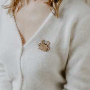 PIN'S FEUTRINE PAILLETEE CRABE- ROUGE