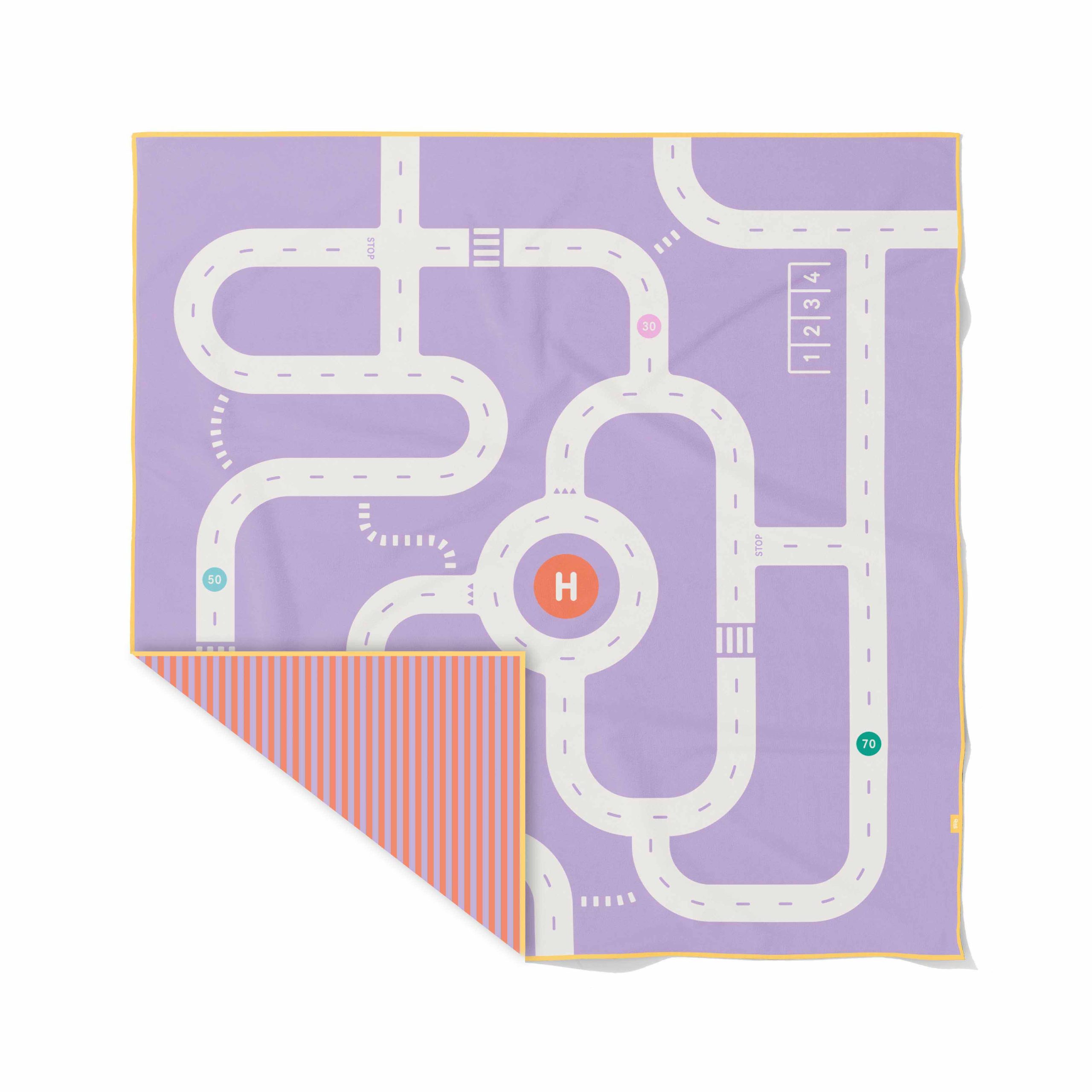 SERVIETTE PLAY TOWEL XL CIRCUIT LAVENDE 180X180 – Image 5