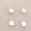 BOUCLES OREILLES FLEURS DORE
