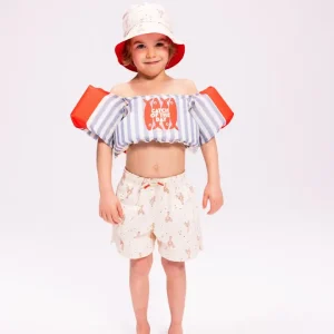 Alternative view of Short de bain - Beige/Rouge - Petit Homard