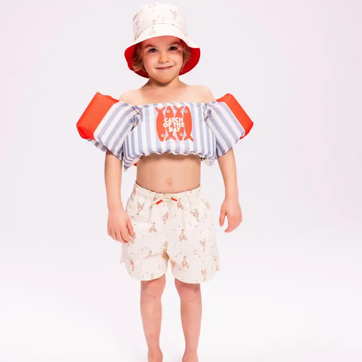 Short de bain - Beige/Rouge - Petit Homard – Image 2