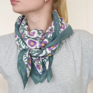 Foulard Indien - Margotte Vert Sapin