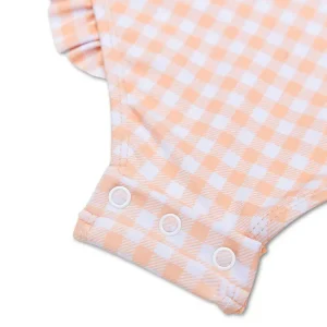 Maillots de bain filles - Orange/Blanc - Grille du coucher de soleil – Image 4