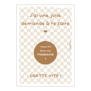 CARTE A GRATTER DEMANDE MARRAINE