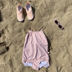 Alternative view of Maillots de bain filles - Orange/Blanc - Grille du coucher de soleil
