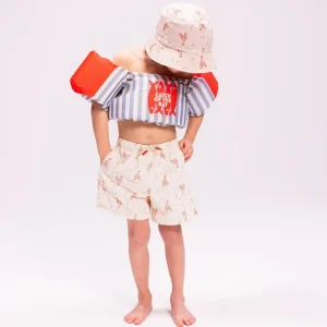 Short de bain - Beige/Rouge - Petit Homard