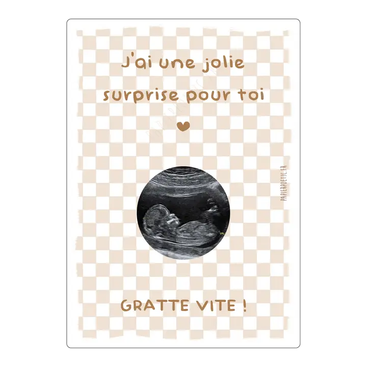 CARTE A GRATTER ANNONCE NOTRE FAMILLE VA S AGRANDIR – Image 2