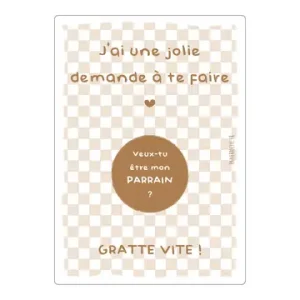 CARTE A GRATTER DEMANDE PARRAIN