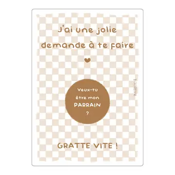 CARTE A GRATTER DEMANDE PARRAIN