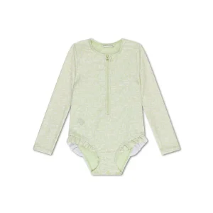 Alternative view of Maillot de bain anti-UV pour filles avec manches - Vert - Matcha