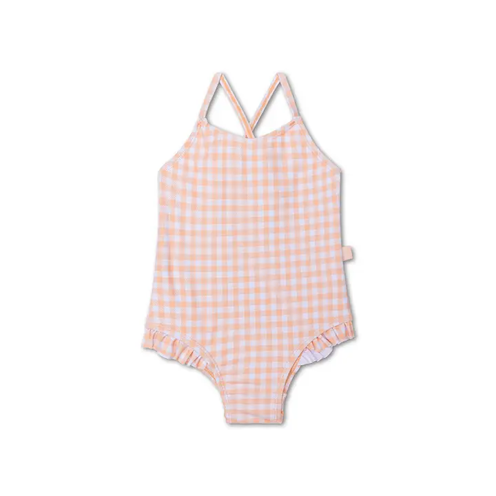 Maillots de bain filles - Orange/Blanc - Grille du coucher de soleil – Image 6