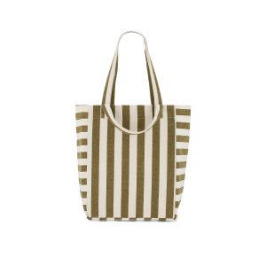 SAC ELISABETH RAYURE GREIGE/ OLIVE