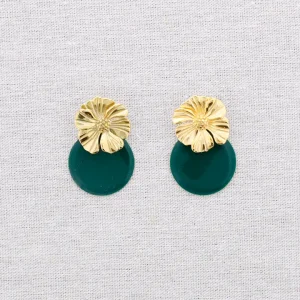 BOUCLES OREILLES VERT