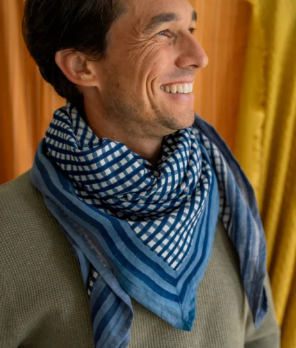 FOULARD VICHY TARA BRUME – Image 2