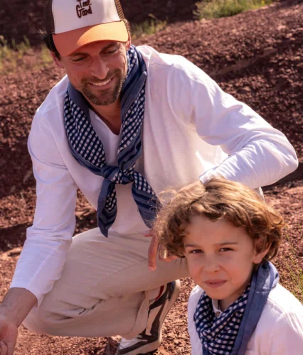 FOULARD VICHY TARA BRUME – Image 3