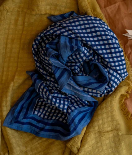 FOULARD VICHY TARA BRUME – Image 5
