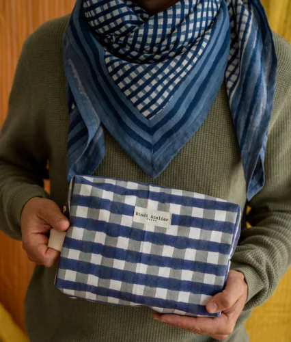 FOULARD VICHY TARA BRUME – Image 6