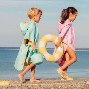 PONCHO DE PLAGE BLEU BANANE – Image 3