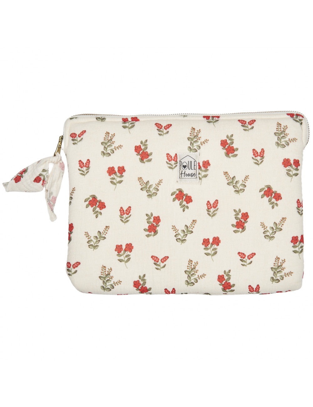 Pochette tablette fleurs rouges - Taille M – Poule House